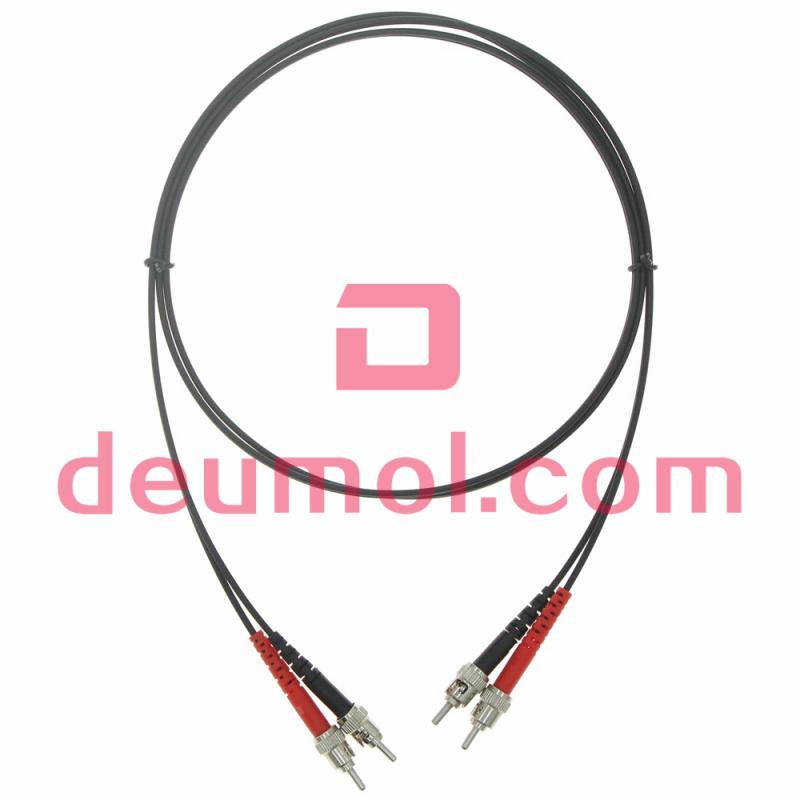 ST 1.0mm Plastic Optical Fiber Cable Assemblies, ST/ST POF Patch Cords, Duplex 3M