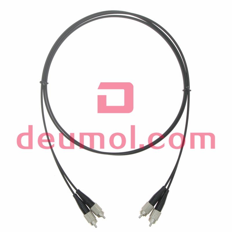 FC 1.0mm Plastic Optical Fiber Cable Assemblies, FC/FC POF Patch Cords, Duplex 0.5M