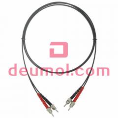 ST 1.0mm Plastic Optical Fiber Cable Assemblies, ST/ST POF Patch Cords, Duplex 1M