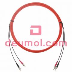 BFOC 980/1000um Plastic Optical Fiber Cable Assemblies, BFOC POF Patch Cords, Duplex 40M